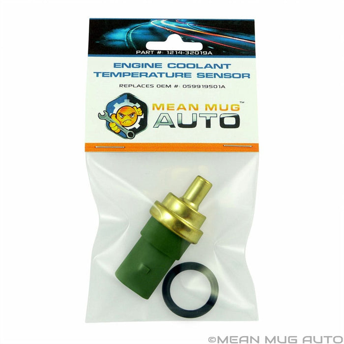 1214-32019A Engine Coolant Temperature Sensor With O-Ring - For: Audi, Volkswagen - Replaces OEM #: 059919501A - Mean Mug Auto