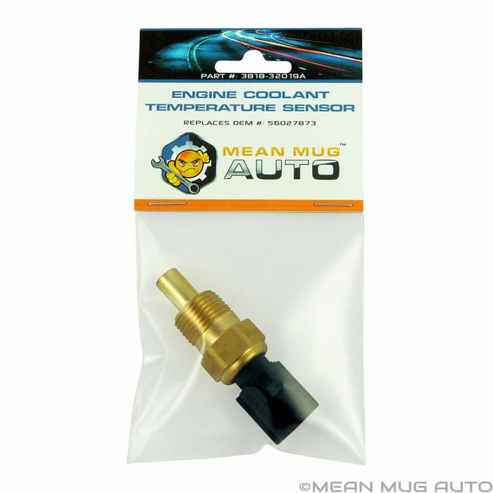 3818-32019A Engine Coolant Temperature Sensor - For: Chrysler, Dodge, Jeep, Plymouth, Mitsubishi - Replaces OEM #: 56027873, 2132811, SU3035, 5S1500, TX81, TS10175, WT3089 - Mean Mug Auto