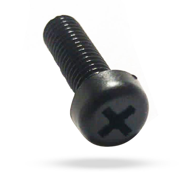 Mean Mug Auto 21149-121619A 30x Nylon License Plate Screws M6-1.0 x 20mm Phillips Pan Head Style - Black