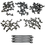 Mean Mug Auto 6915-121515A 56x Car Wire Loom Routing Clips Kit - Wiring Harness Routing Clip 6 Sizes Assortment - Replacement Parts for Honda GM Mazda