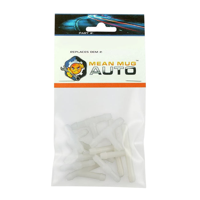 Mean Mug Auto 21149-23819F Windshield Washer Hose I Y T Splitter Connector Multi-Pack (10 Total Pieces) - Universal