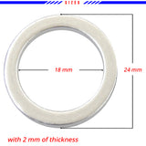 Mean Mug Auto 221512-15167A 15x Aluminum Oil Drain Plug Gasket Crush Washers - Compatible with Volvo - Replaces OEM #: 977751