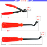 Mean Mug Auto 21149-201515B 3 PCS Universal Clip Pliers and Fastener Removal Tool Set, Car upholstery Repair Kit For Door Panel Dashboard Clip Removal