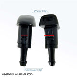3818-232314C (Two) Front Windshield Washer Nozzles - For: Chrysler, Dodge - Replaces OEM #: 5116079AA - Mean Mug Auto