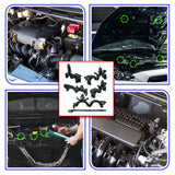 Mean Mug Auto 6915-121515A 56x Car Wire Loom Routing Clips Kit - Wiring Harness Routing Clip 6 Sizes Assortment - Replacement Parts for Honda GM Mazda