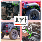 61 Pcs Blind Rivets Fender Flare Clips, Bumper clips Kit Replaces Chrysler Jeep Wrangler Ford 6506007AA 68039280-AA 6030441 with Fastener Remover