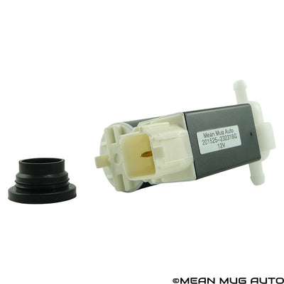 201525-232316G Windshield Washer Pump w/ Grommet - For: Hyundai, Kia - Replaces OEM #: 98510-2L100, 98510-25100, 98510-1F100, 98510-2C100, 98510-2V100 - Mean Mug Auto