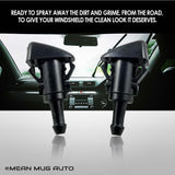 1055-232314C (Two) Front Windshield Washer Nozzles - For: Chrysler, Dodge, Jeep. Ram - Replaces OEM #: 5303833AA - Mean Mug Auto