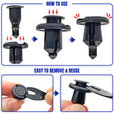 Mean Mug Auto 81514-2183A 50x Bumper Fender Clips - 10mm Plastic Rivets - Fender Liner Fasteners - Fit for Honda, Acura - Replaces OEM 91503-SZ3-003