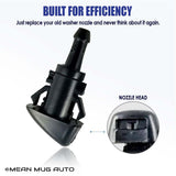 1055-232314C (Two) Front Windshield Washer Nozzles - For: Chrysler, Dodge, Jeep. Ram - Replaces OEM #: 5303833AA - Mean Mug Auto