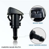 1055-232314C (Two) Front Windshield Washer Nozzles - For: Chrysler, Dodge, Jeep. Ram - Replaces OEM #: 5303833AA - Mean Mug Auto