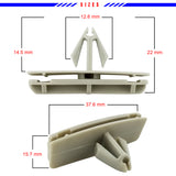 Mean Mug Auto 23181-6133A 50x Fender Flare Molding Clips - Fit for Chrysler, Jeep - Wrangler, Liberty - Replaces OEM #: 55157055-AA, 55157065-AA