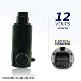 201525-232316F Windshield Washer Pump w/ Grommet - For: Hyundai, Kia - Replaces OEM #: 98510-26000, 9851-1C000, 98510-2G000, 98510-1C500 - Mean Mug Auto
