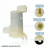 14919-232316B Windshield Washer Pump w/ Grommet - For: Nissan, Infiniti & More - Replaces OEM #: 28920-50Y00, 28920-8H900 - Mean Mug Auto